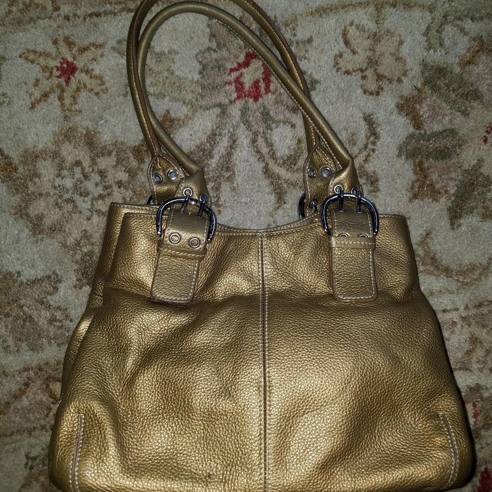 Tignanello pebble leather tote bag